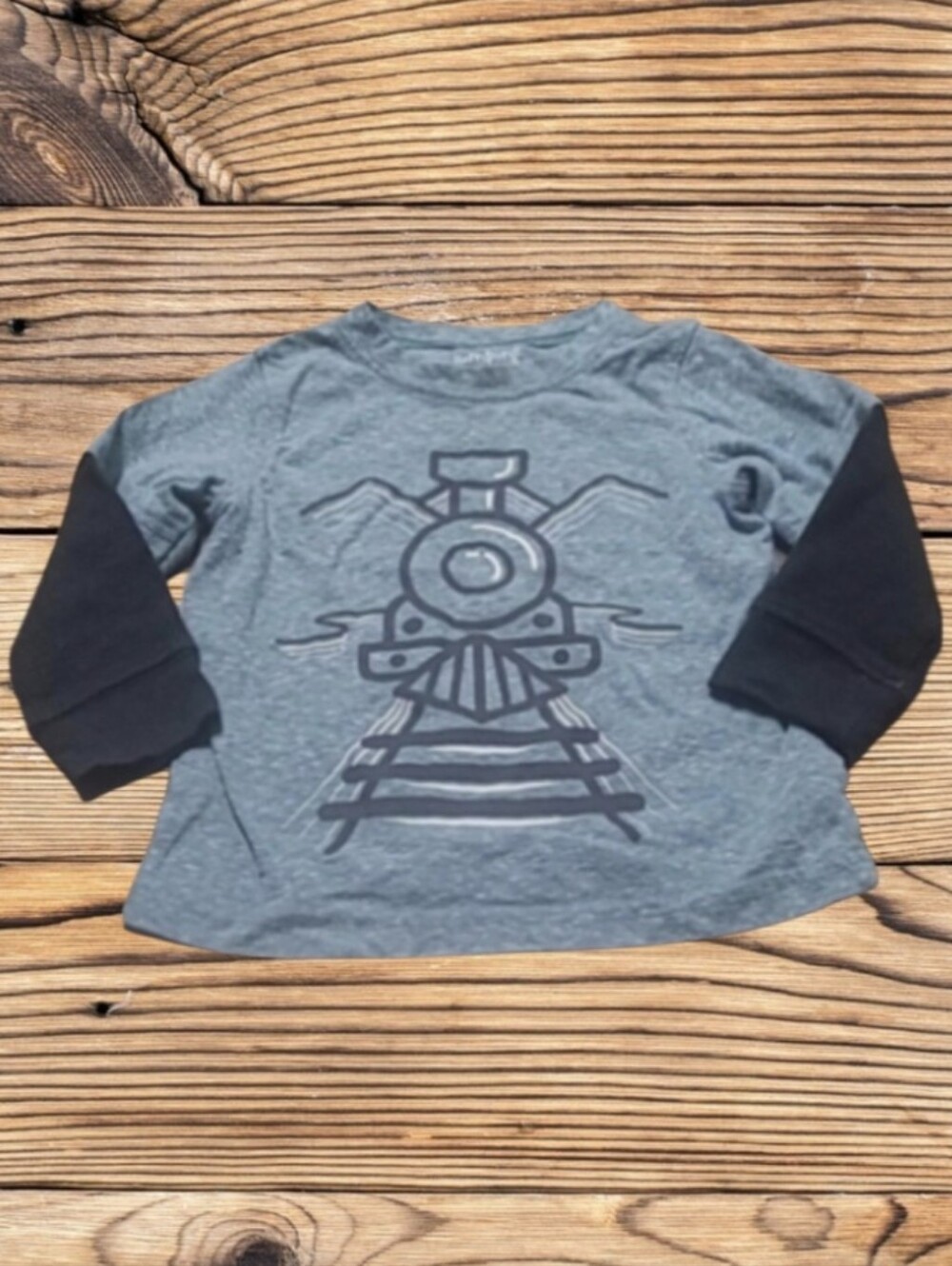 BABY BOY'S JUMPING BEANS TRAIN LONGSLEEVE SHIRT